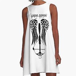 Daryl Dixon Wings Crossbow - Zombie A-Line Dress