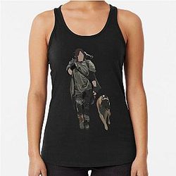 Daryl Dixon and Dog Racerback Tank Top