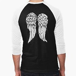 Daryl Dixon Wings Baseball Sleeve T-Shirt