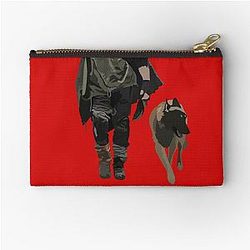 Daryl Dixon and Dog Zipper Pouch