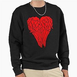 Daryl Dixon Wings Heart Pullover Sweatshirt