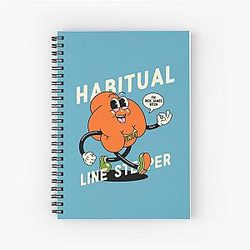 Habitual Line Stepper - Dave Chappelle Show Quote - Cold Blooded - Blackness - Original Art - Rick James Fist Wearing Unity Ring Spiral Notebook