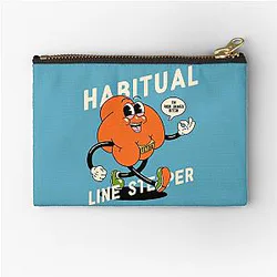 Habitual Line Stepper - Dave Chappelle Show Quote - Cold Blooded Blackness Original Art Fist of Rick James Bitch Wearing Unity Ring Zipper Pouch