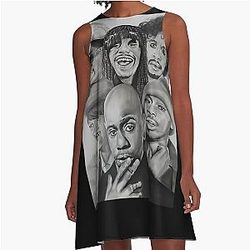 Dave Chappelle A-Line Dress Many Face Edition