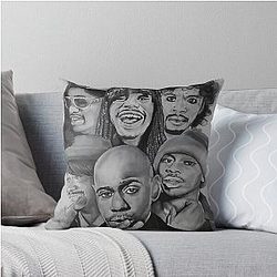 Dave Chappelle Many Face Edition Throw Pillow
