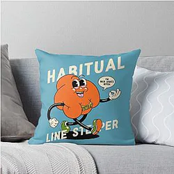 Habitual Line Stepper - Dave Chappelle Show Quote - Cold Blooded - Blackness - Original Art - Fist of Rick James Bitch Wearing Unity Ring Throw Pillow