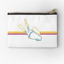Dave The Diver Inspired Fan Art White Background Zipper Pouch