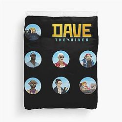 Dave the diver character mega sticker set Duvet Cover