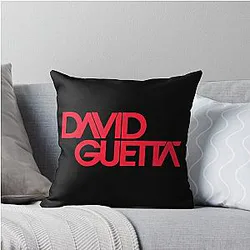 David Guetta Crimson Throw Pillow