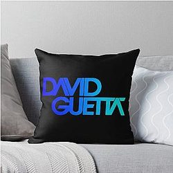 David Guetta Satin Sky Logo Throw Pillow