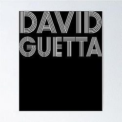White David Guetta Poster