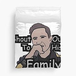 Shout to His Family - David Guetta Meme Duvet Cover