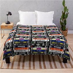 David Lynch VHS Movie Stack Throw Blanket
