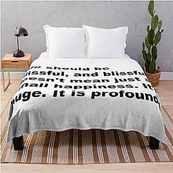 Life Should Be Blissful David Lynch Quote Throw Blanket