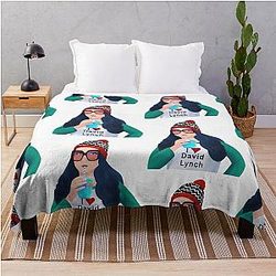 I Love David Lynch Throw Blanket
