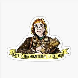 Twin Peaks Log Lady Tee, David Lynch Sticker