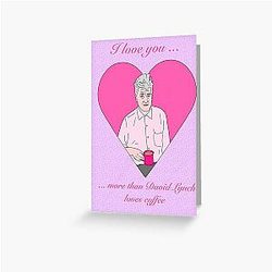 David Lynch Valentine's anniversary card greeting card
