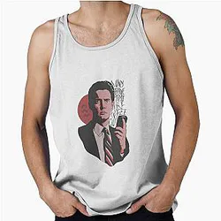 I Only Have Time for Coffee Dale Cooper David Lynch Sustainable High Quality Soft Material Tank Top