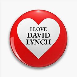 I Love David Lynch Cinephile Heart Pin