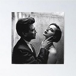 David Lynch and Isabella Rossellini Noir Glamour Art Print Poster