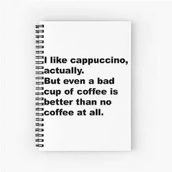 I Like Cappuccino Spiral Notebook