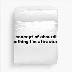 The Concept of Absurdity - David Lynch Quote Duvet Cover