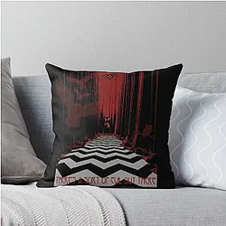 David Lynch Quote Shirt, Vintage Twin Peaks Horror Tshirt Directed by David Lynch Retro TV Series Tshirt for Twin Peaks Fans Gift Fire Walk with Me Owls Shirt Throw Pillow