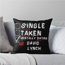 Mentally Dating David Lynch Throw Pillow