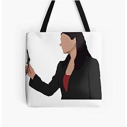 Criminal Minds, Spencer Reid, Emily Prentiss, Derek Morgan, Aaron Hotchner, David Rossi, Penelope Garcia All Over Print Tote Bag