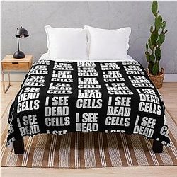 I See Dead Cells Pathology Humor Throw Blanket