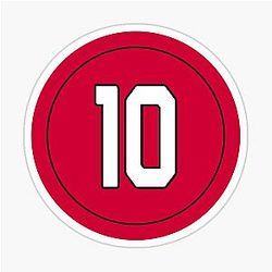 DeAndre Hopkins Arizona Cardinals Inspired Sticker Number 10 Jersey