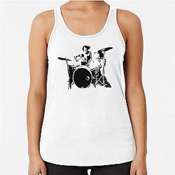 Death Grips Zach Hill Graphic B&W Tank Top