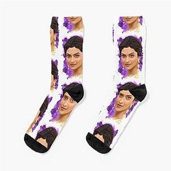 Deepika Padukone Digital Painting Socks
