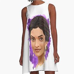 Deepika Padukone Bollywood Star Digital Painting A-Line Dress