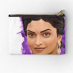 Deepika Padukone Bollywood Star Digital Painting Zipper Pouch