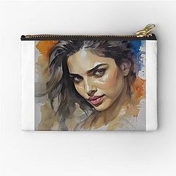 Watercolor image with Deepika Padukone Pouch