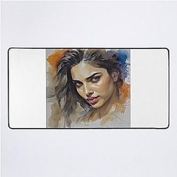 Watercolor image with Deepika Padukone Desk Mat