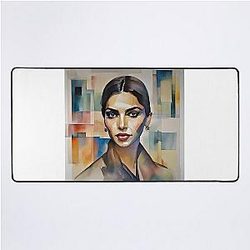 Colorful Sketch with Deepika Padukone Desk Mat