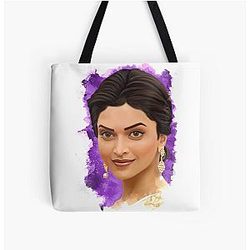 Deepika Padukone Digital Painting Tote Bag