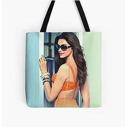 Deepika Padukone All Over Print Tote Bag