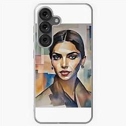 Colorful sketch with Deepika Padukone Samsung Galaxy Case
