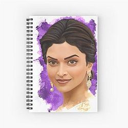 Deepika Padukone Bollywood Star Digital Spiral Notebook