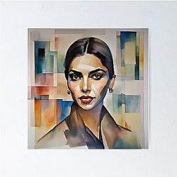 Colorful Sketch with Deepika Padukone