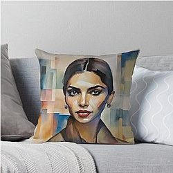 Colorful Throw Pillow with Deepika Padukone