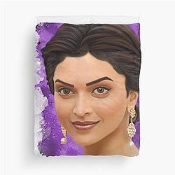 Deepika Padukone Bollywood Star Digital Painting Duvet Cover