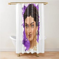 Deepika Padukone Digital Painting Shower Curtain