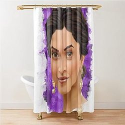 Deepika Padukone Bollywood Star Digital Painting Shower Curtain