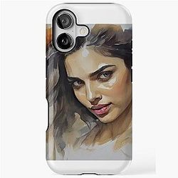 Watercolor image with Deepika Padukone iPhone case