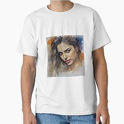 Watercolor image with Deepika Padukone T-Shirt