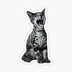 Deftones cat Shirt Sticker